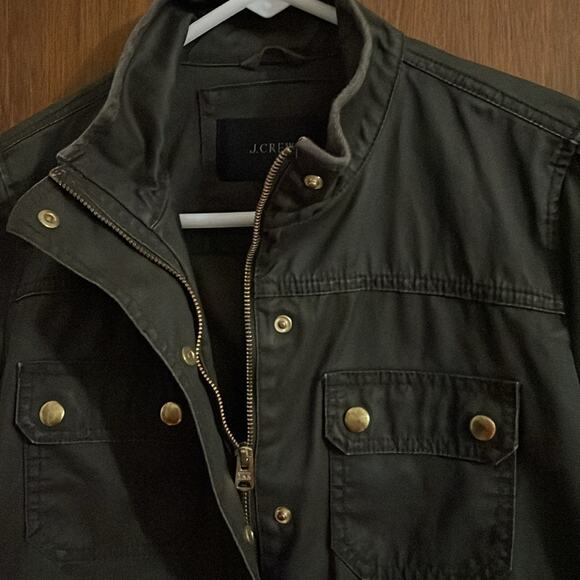 J Crew waxed twill jacket Olive green - Picture 8 of 11